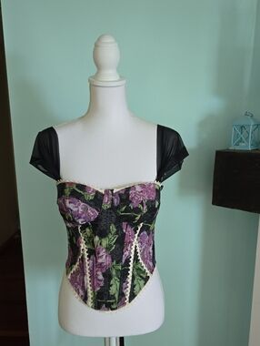 Top Chic NWT Floral Corset Top M